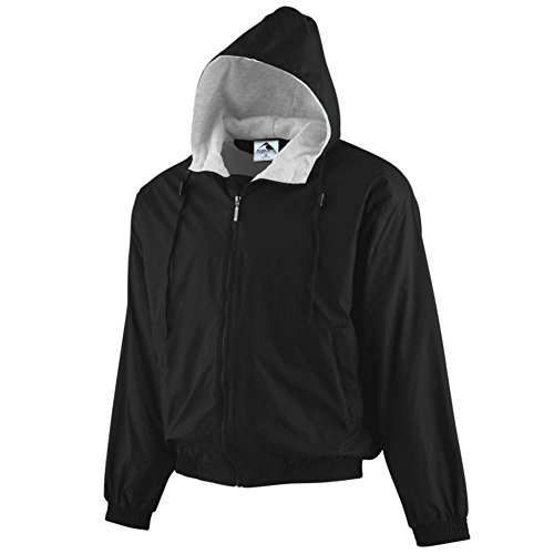 Augusta Activewear Hooded Taffeta Jacket/Fleece Lined Black Medium for Women Outdoor Workout